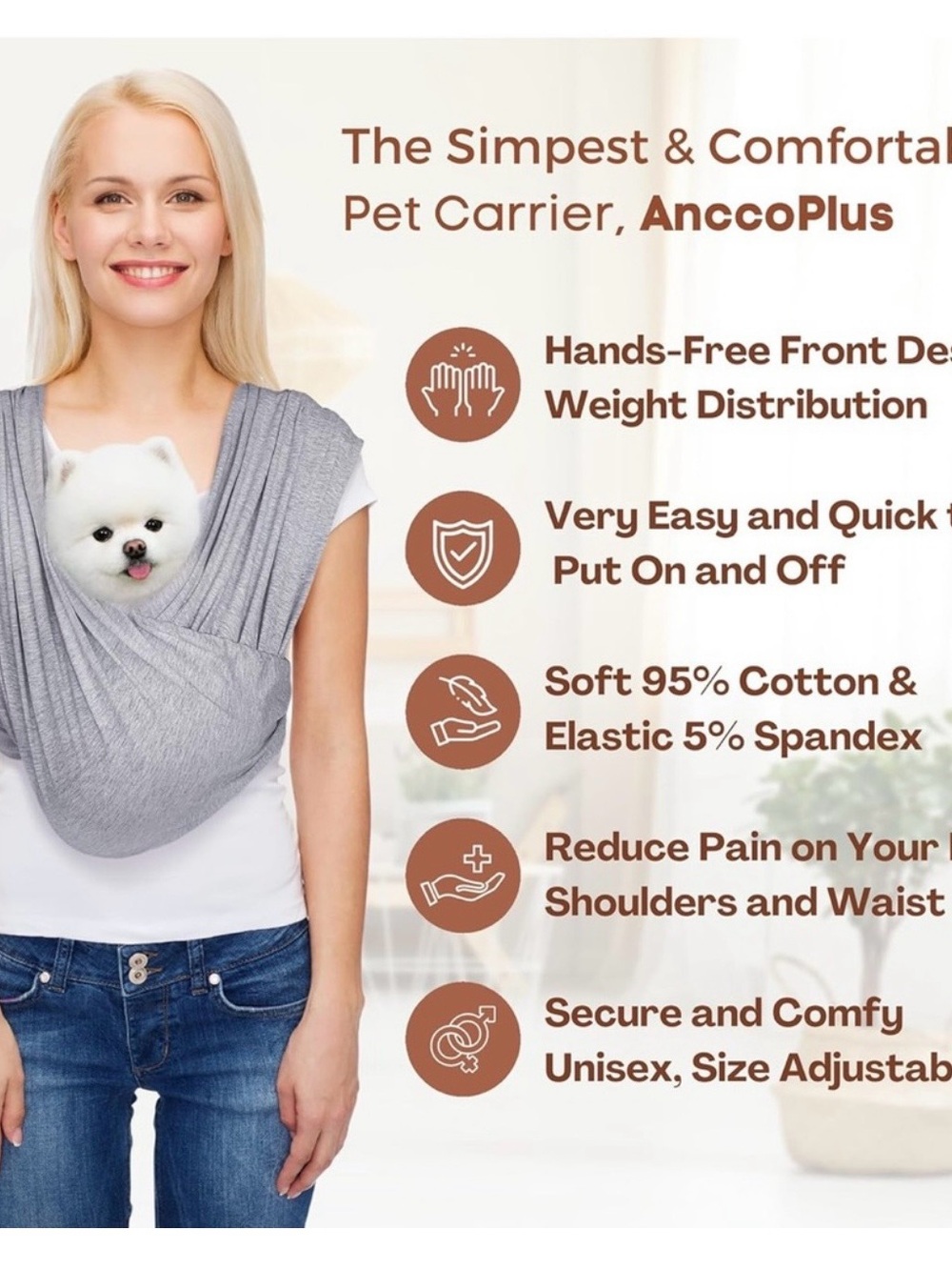 AnccoPlus Dog Carrier For Small Dogs